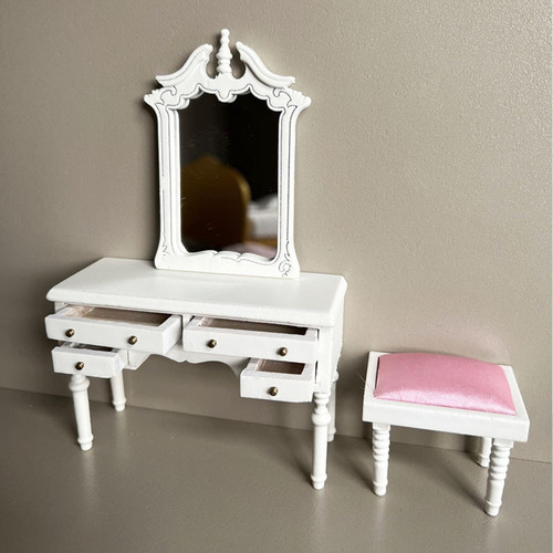 Nova Taburete De Tocador For Casa De Muñecas A Escala 1:12,