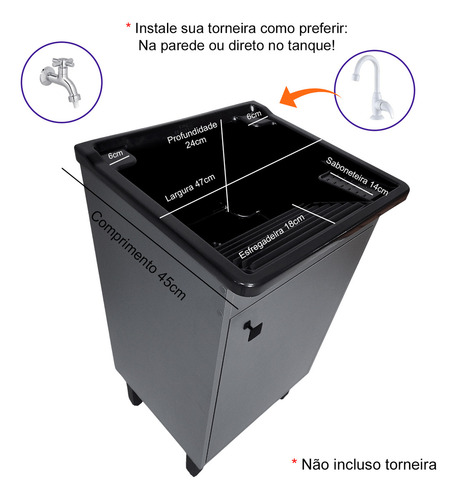 Armário com tábua de passar EJV SHOOP
