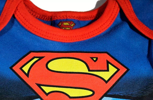 Imagen 7 de 10 de Pañalero Bebé Ropa Dc Comics Superman Musculos Set 2 Piezas