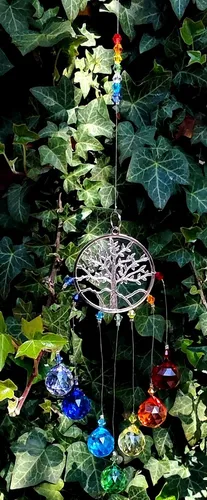 Atrapasoles, Arbol De La Vida7 Chakras/ Caja Regalo