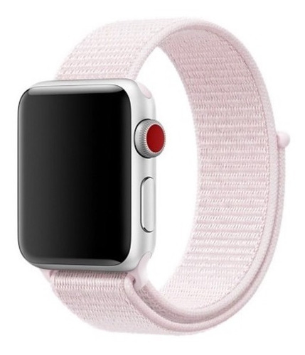 Pulseira Nylon Loop Para Apple Watch 45mm - Rosa Pérola