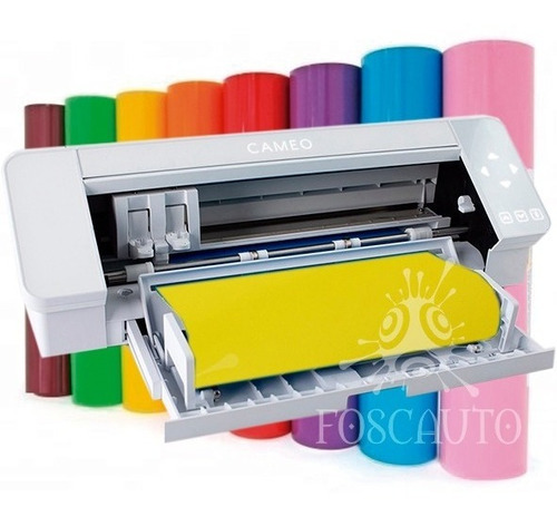 Adesivo Amarelo Médio Plotter Silhouette Cameo 5m X 25cm