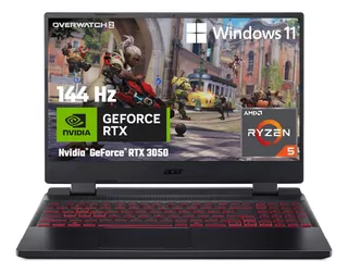 Acer Laptop Gaming Nitro 5 Ryzen 5 15.6 , 8 Gb, 512 Gb Ssd,