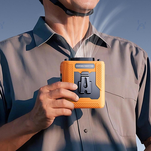 Ventilador De Clip De Cintura Portátil, Dispositivo Naranja
