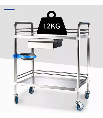 Heaimo Mesa Uso Rudo Sencilla Con Ruedas Inoxidable 60*40
