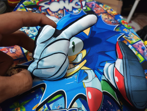 Combo Mochila Lonchera Lapicera Sonic 3d Luz Ruz Original Ms