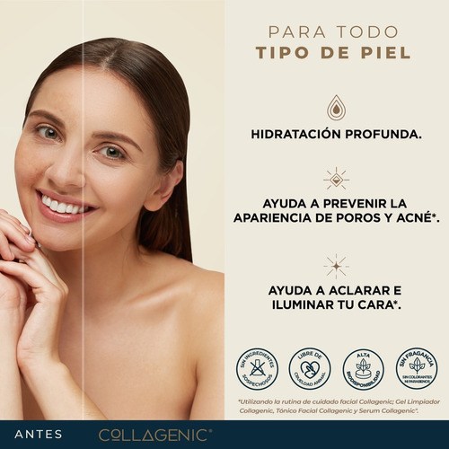 Imagen 4 de 7 de Tonico Facial 500ml Colágeno Vitamina C, E Niacinamida Rosas Tipo De Piel Todo Tipo De Piel