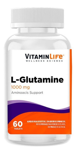L- Glutamina / 60 Tabletas / 1000mg / Vitamin Life 