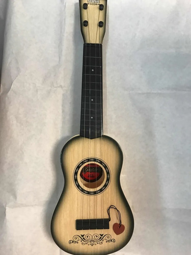 Imagen 2 de 6 de Guitarra Ukelele Infantil Simil Madera 4 Cuerdas 56 Cm Viaje
