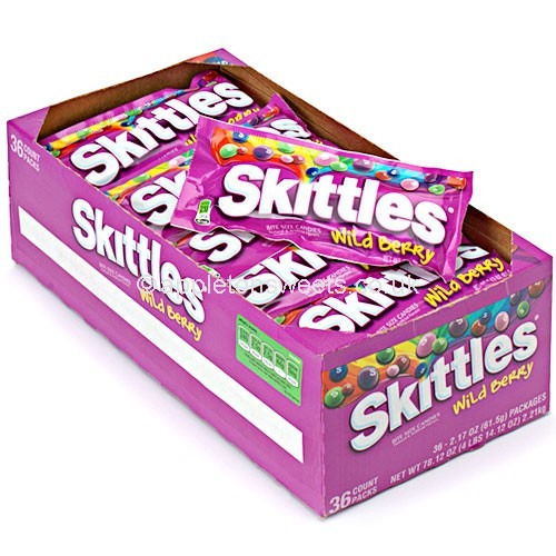 Caixa 36 Bala Skittles Wild Berry Frutas Silvestres 61,5g