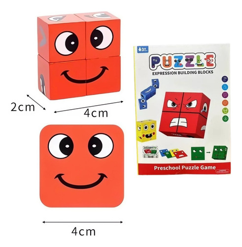 Montessori Puzzle Expresiones Con 64 Tarjetas De Emoticonos