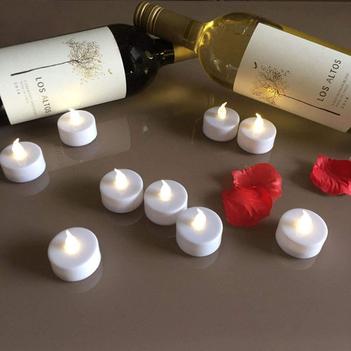 Imagen 3 de 7 de Velas Led Pequeñas Sin Llama Realistas. Set De 24.