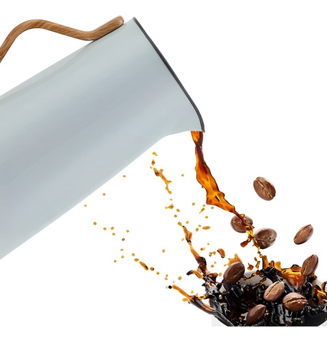 Garrafa Térmica Café Bule Chá Térmica 1l Cabo De Bambu