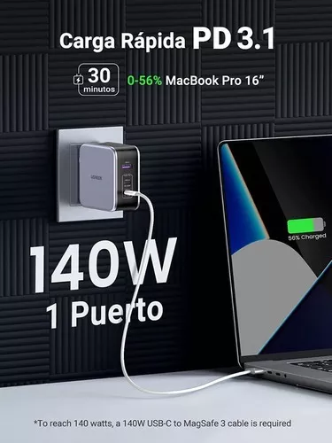 Cargador portátil para laptop, PD 65 W, 15000 mAh, cargador de batería USB  C, carga rápida, 3 puertos, cargador portátil compatible con MacBook, Dell