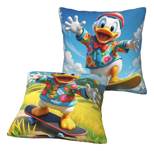 Funda De Almohada Temática Del Pato Donald2pz Algodón45*45cm