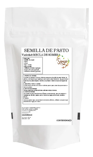 5 Kg De Semillas De Pasto Para Sombra Profunda 