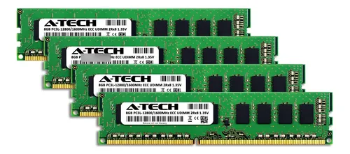 A-tech Kit De 32 Gb Ram Ddr3 1600 Mhz Ecc