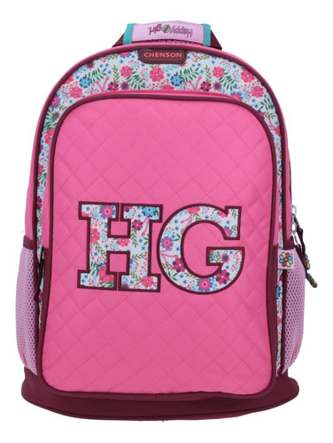 Mochila Grande Escolar Chenson Happy Girl Primaria Morada Flores Ganyt