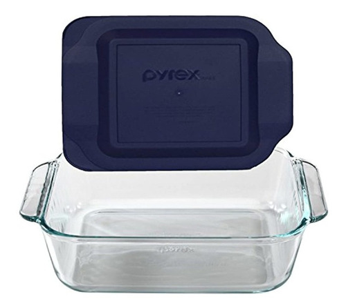 Pyrex Fuente Cuadrada Para Horno De 8 Pulgadas Con Tapa Pla