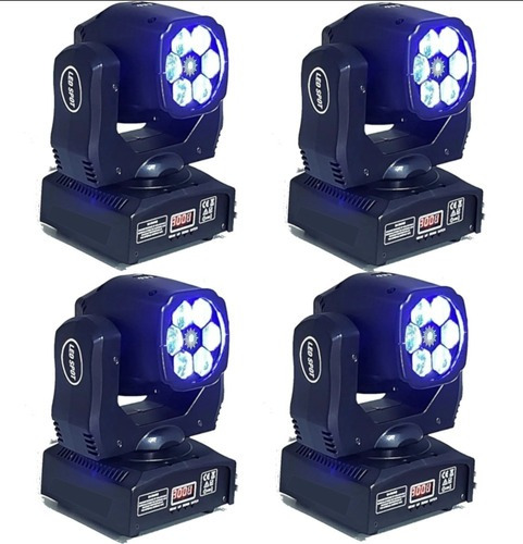 4 Pçs 90w Mini Moving Bee Eyed Laser Rgbw Dmx 110V/220V