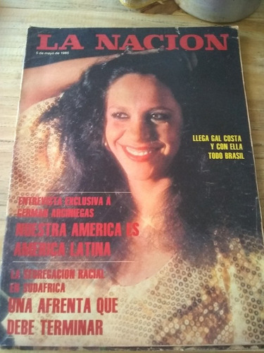 Revista La Nación Llega Gal Costa 5 Mayo 1985