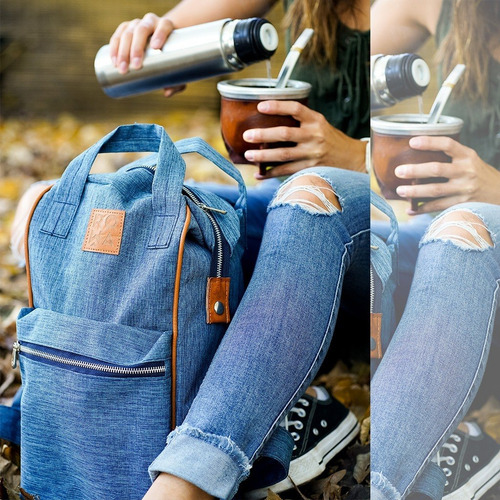 Matera Mochila Termera Soldati Azul Tramada Diseño De La Tela Cordura