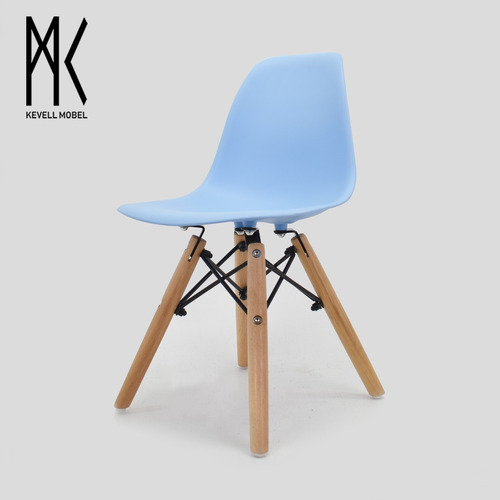 Silla Moderna Infantil Niño Niña Eames En Plástico Color Del Asiento Plástico Azul