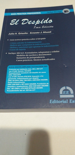 Guia Teorico Practica Sobre El Despido -j.grisolia  2020
