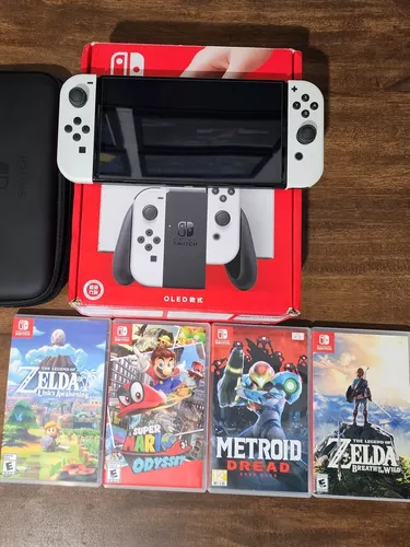 Nintendo Switch Oled 64gb + 512gb Desbloqueado 30 Jogos