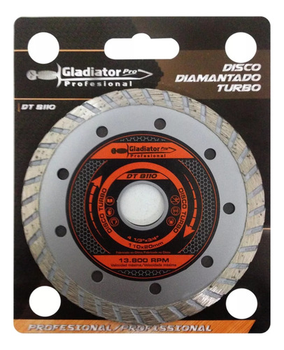 Disco Diamantado Turbo Para Cortadora De Porcelanato 110mm