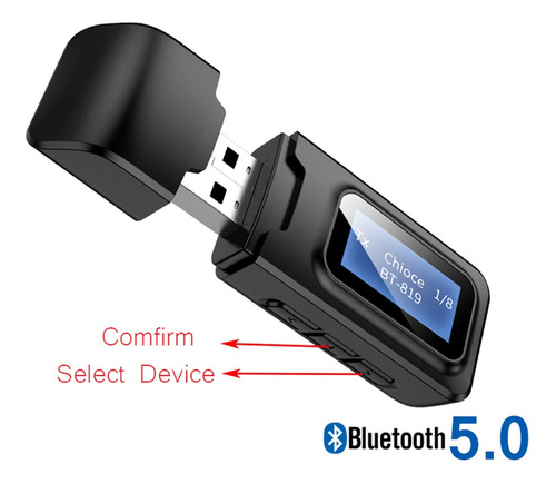 Bluetooth 5.0 Receptor Adaptador Inalámbrico Usb Para Pc Tv