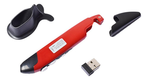 Ratón Inteligente Con Forma De Bolígrafo Óptico Rojo