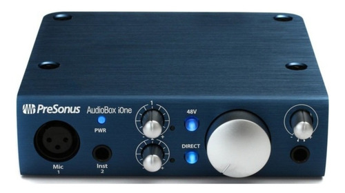 Interfaz de audio PreSonus AudioBox iOne blue y gray