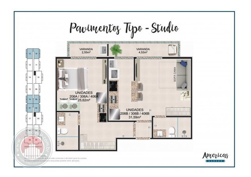Imagem 13 de 15 de Studio 25.62m2 - Colado Ao Recreio Shopping - Apartamento A Venda No Bairro Recreio Dos Bandeirantes - Rio De Janeiro, Rj - Brj24924