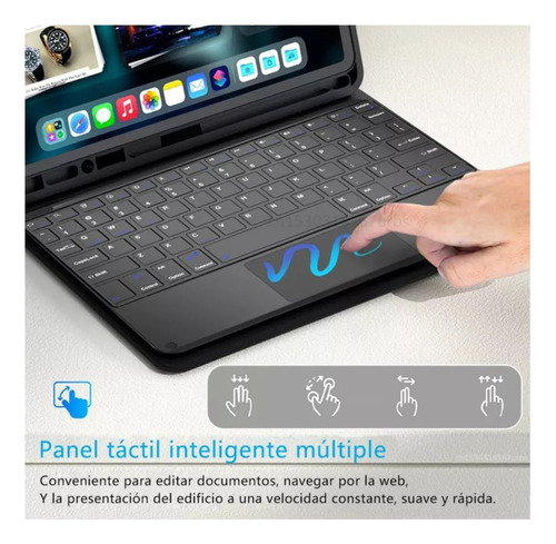 Funda Con Teclado Español Touchpad Para iPad 11th A16 2025