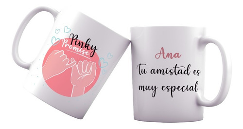 Taza Pinky Promise Amistad Personalizable