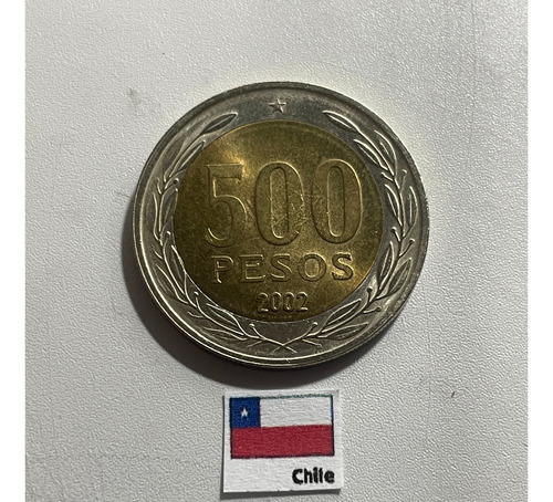 Moeda 500 Pesos 2002, Ch 05 Chile