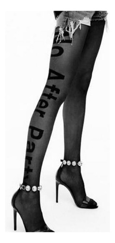 Medias De Tatuaje Con Letras Punk Para Mujer, Divertidas, Pa