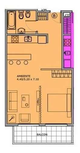 Imagen 11 de 14 de Oportunidad Monoambiente En Venta En Palermo Hollywood