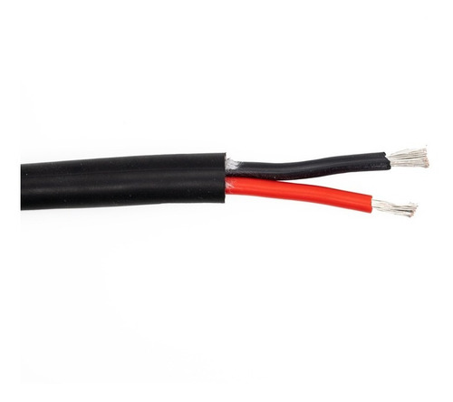 1 Metro Cable De Silicona 2 Vías Calibre 12 Awg Flexible Ygg Cubierta Negro