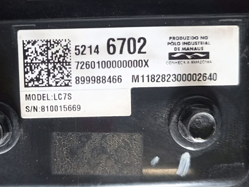 Tela Multimidia E Moldura Chevrolet Onix 2018 Original Preto (Usado)