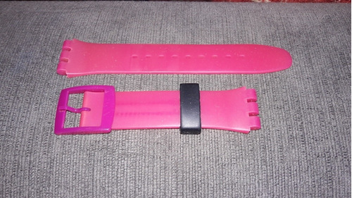 Malla De Silicona De 20mm Para Reloj Swatch Fucsia