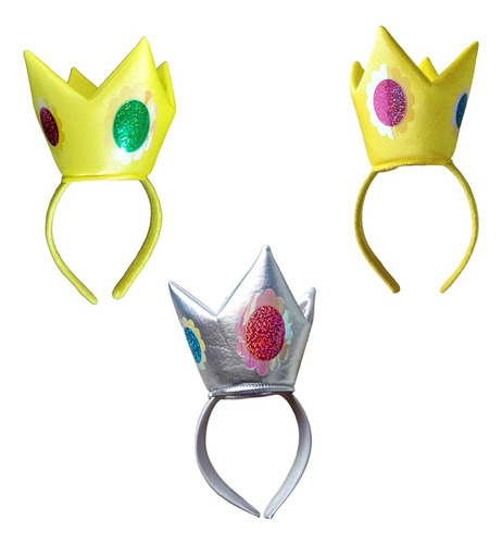 Disfraz Compatible Corona Princesa Peach Combo X 20 Piezas