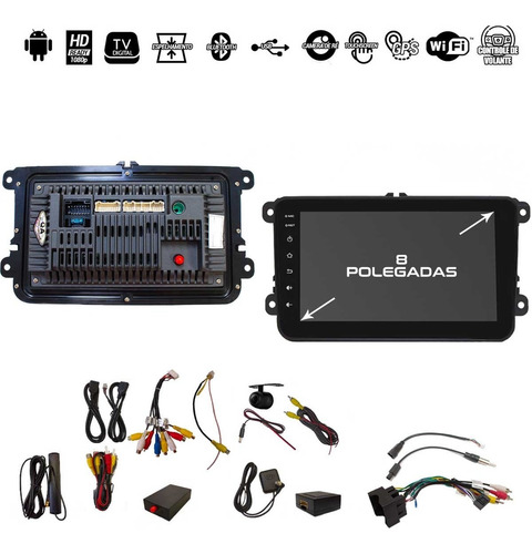 Central Multimidia Android Amarok 2015 Tv Gps Usb Wifi Cam