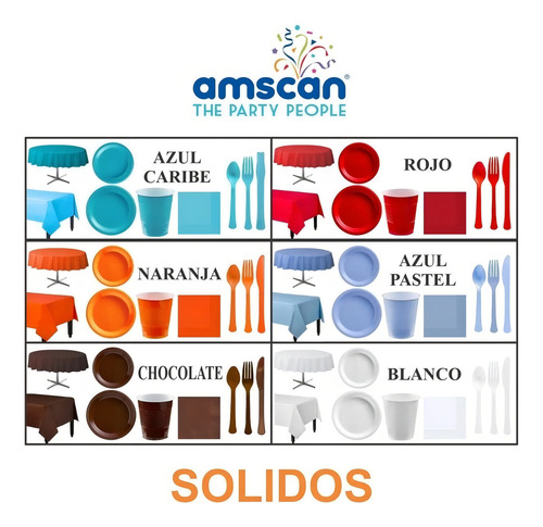 80 Platos De Plástico Grandes Desechable Colores Amscan Colores Amarillo