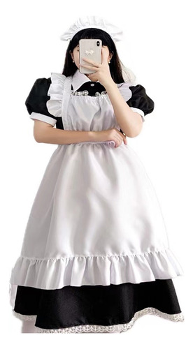 Mujeres Maid Outfit Anime De Manga Larga Y Manga Corta Vestido Delantal Vestido Lolita Hombres Cafe Costume