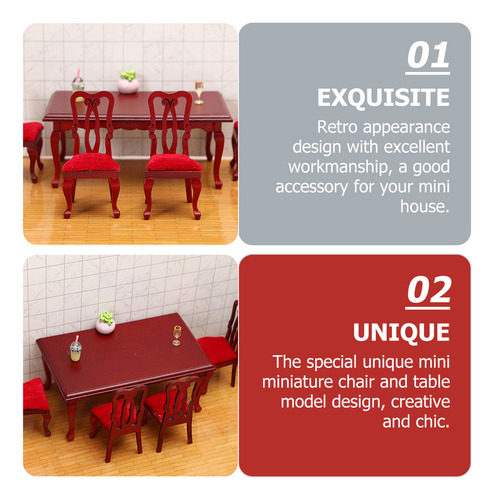 Set De Accesorios De Decoración Para Casas Pequeñas, Mesa Y