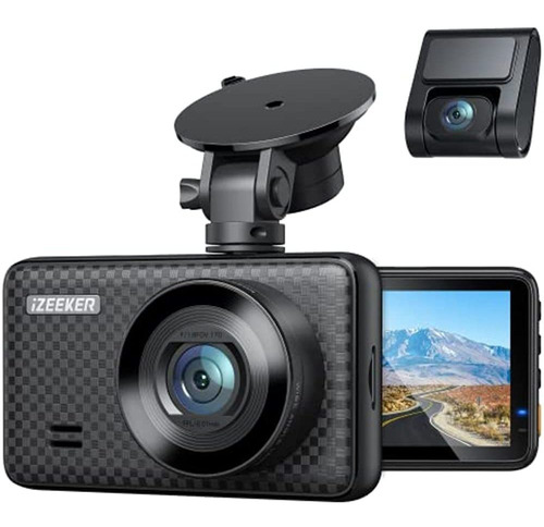 Izeeker 2.5k Dual Dash Cam Delantera Y Trasera, 3  Ips Displ