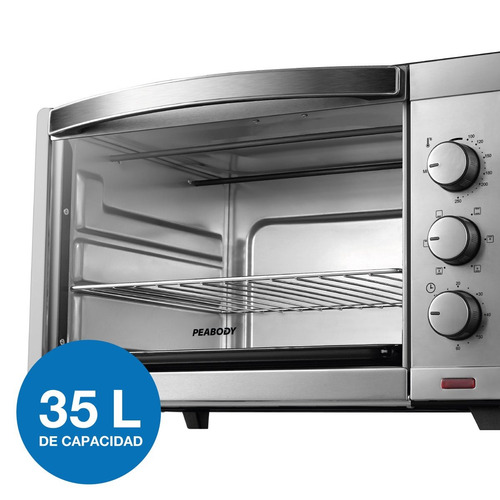 Imagen 3 de 6 de Horno Eléctrico Peabody Nuevo Pe-he3542 Inoxidable 1600w