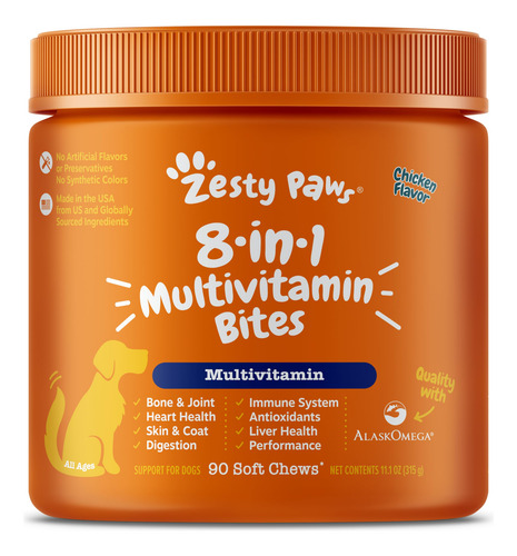 Tratamientos Multivitamínicos Para Perros Zesty Paws, Glucos